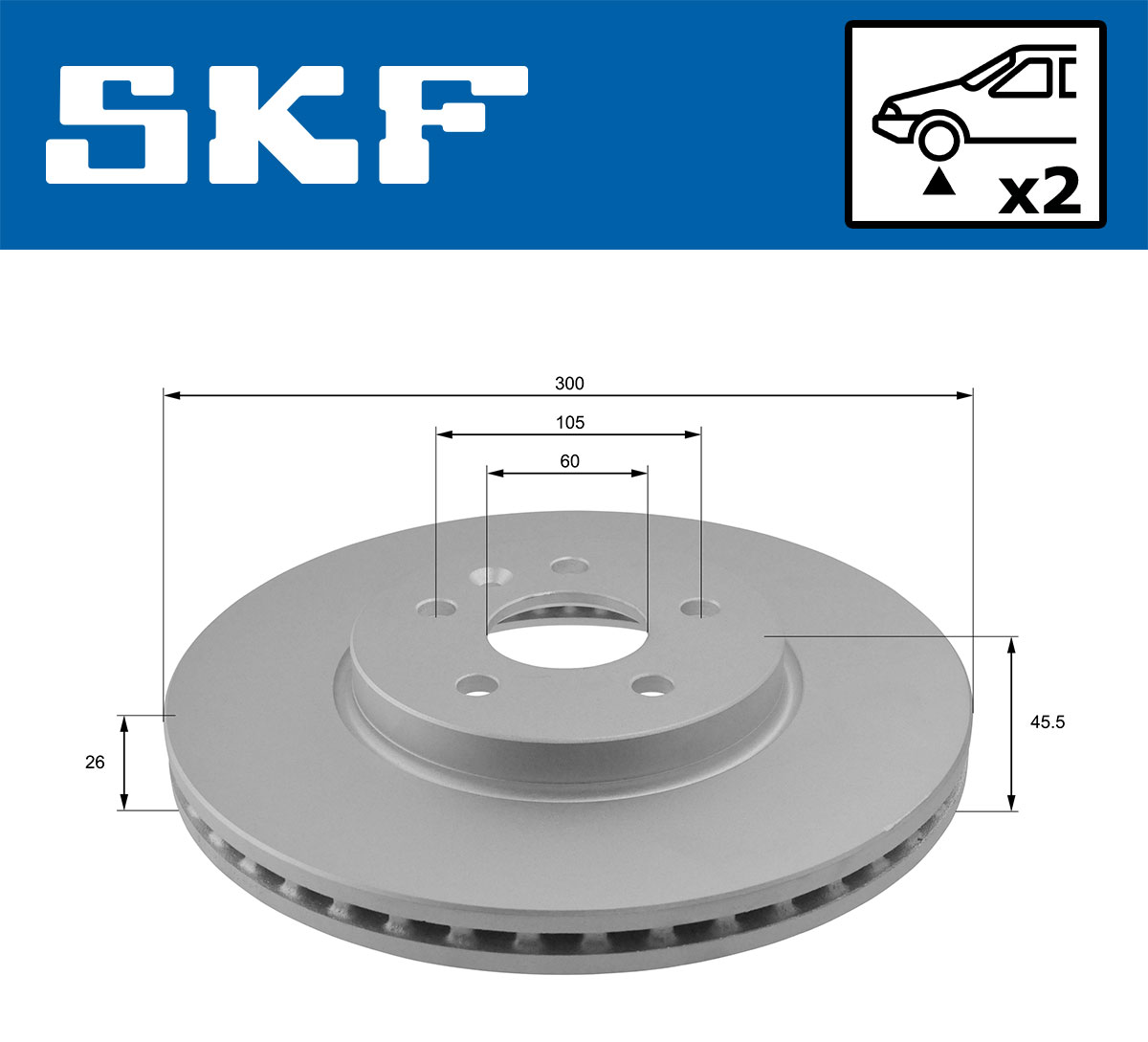 SKF VKBD 80221 V2 Disc frana